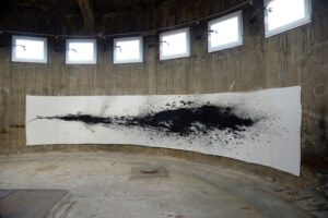 Daniela Bauman: flow., 2018 Tusche auf Leinwand